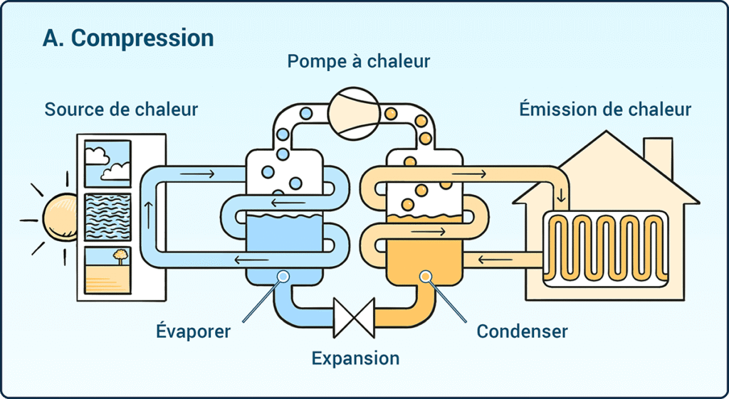 Comment fonctionne une pompe à chaleur